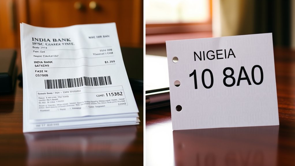 different banking identification codes
